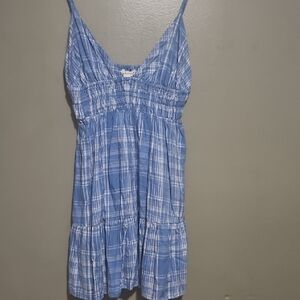Aeropostale Blue Plaid Sleeveless Dress